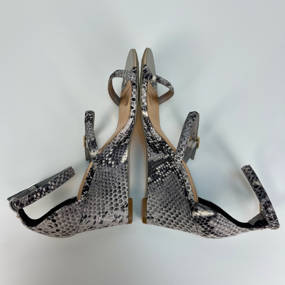 Ted Baker London Wedge Heel Sandal Weliin Snake Print Women's 38.5 US 8 Strappy - Picture 9 of 15